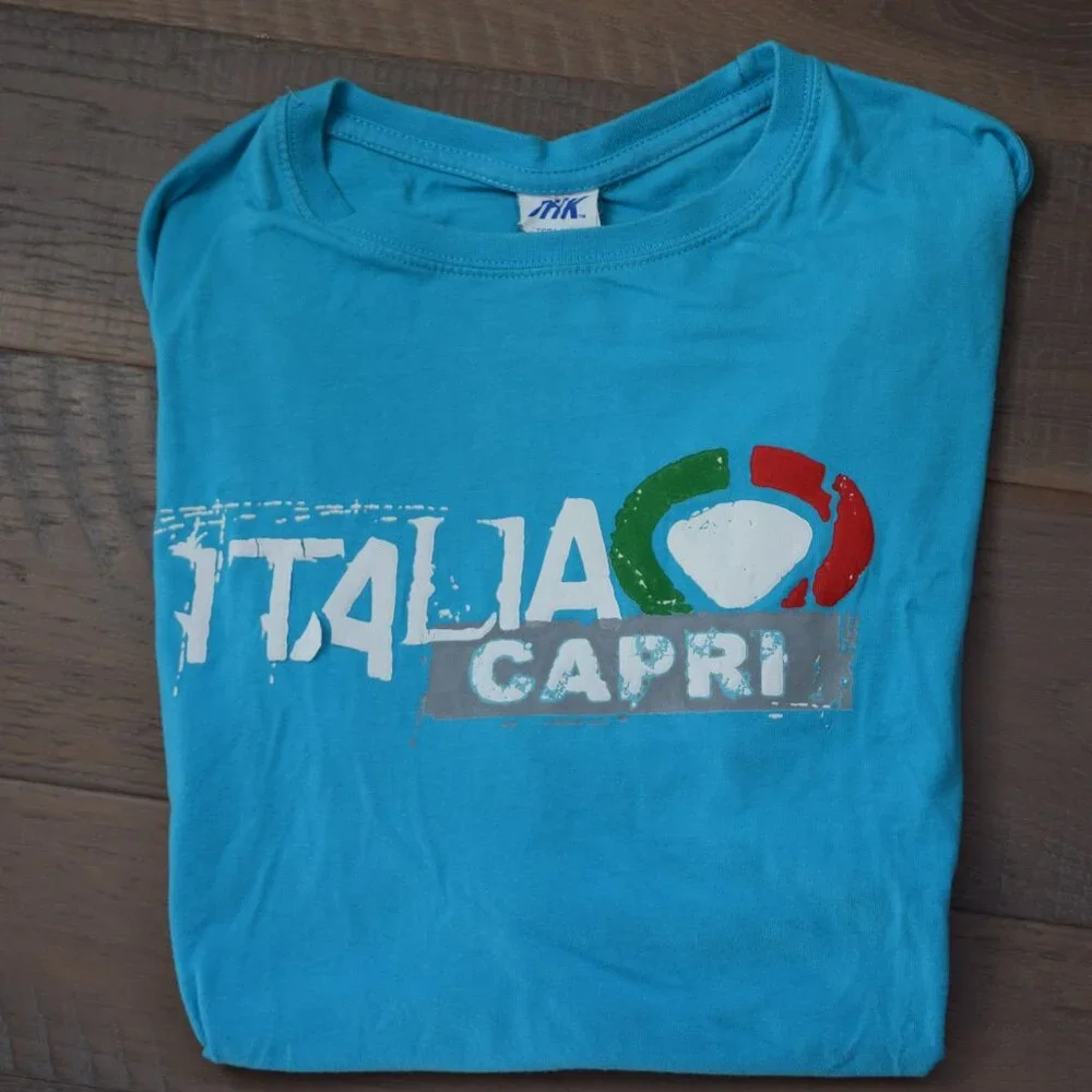 CAPRI ITALIA Italy Souvenir Travel Tee Shirt Top Adult M JHK Tsra 150 #T10 - Picture 4 of 4